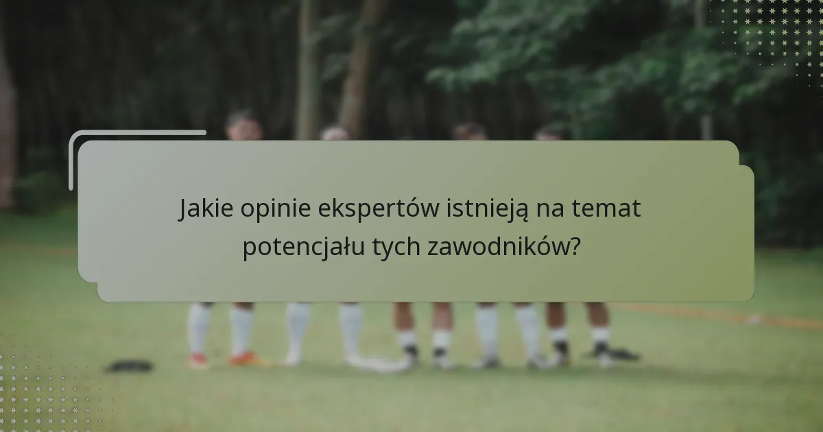 Jakie opinie ekspertów istnieją na temat potencjału tych zawodników?